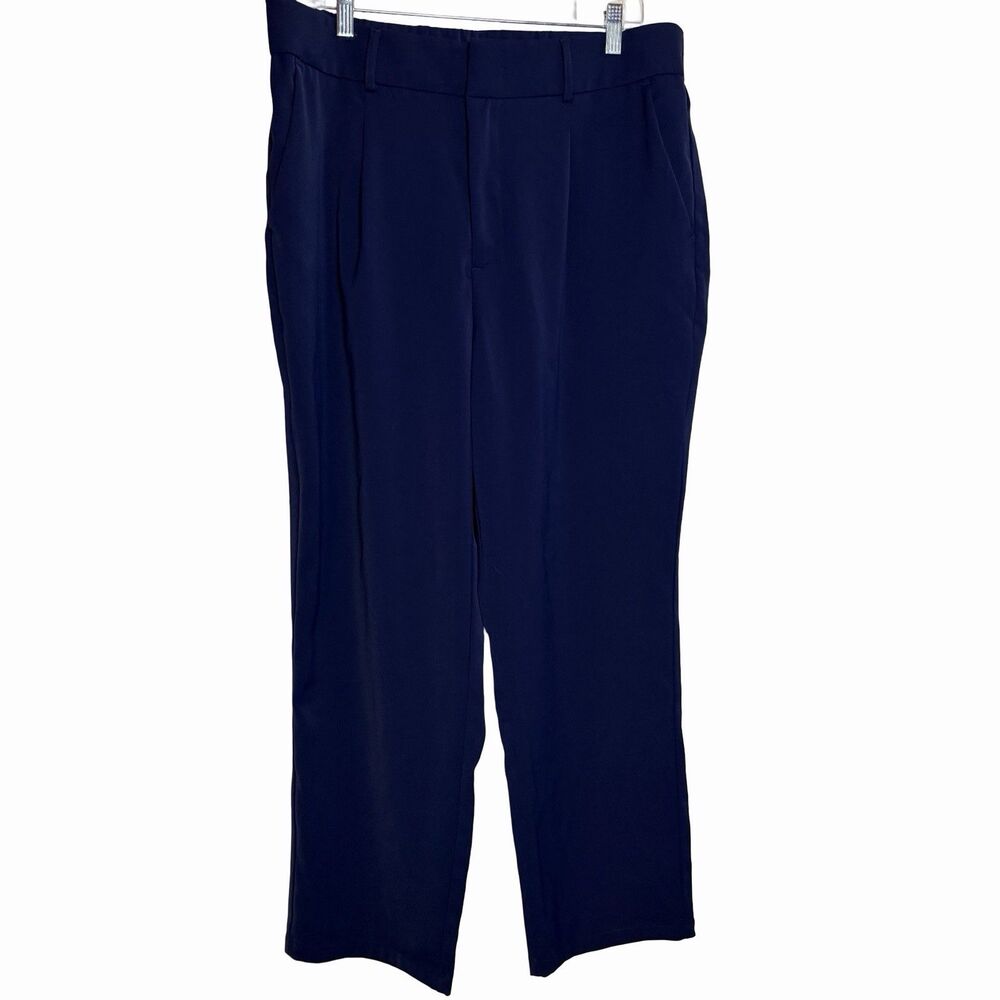 Halara Flex Women’s High Waisted Pocket Work Tapered Pants Size 36 W Blue Women